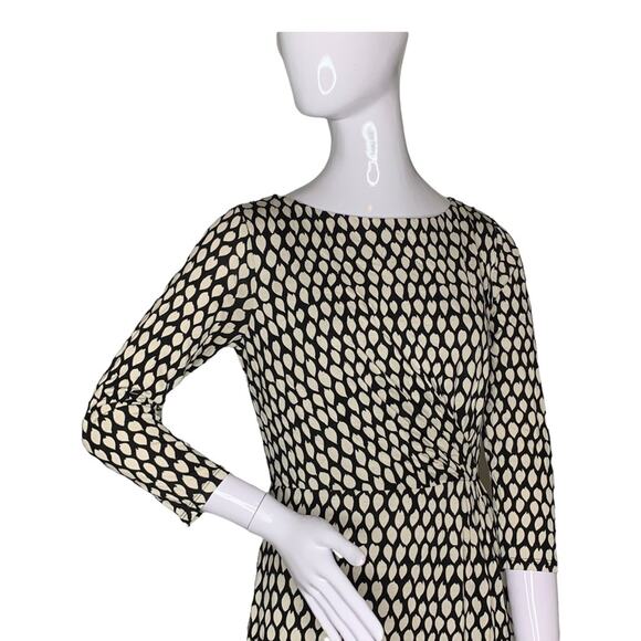 LOFT Ann Taylor dress size small floral print fitted cut 3/4 sleeve - Picture 3 of 12